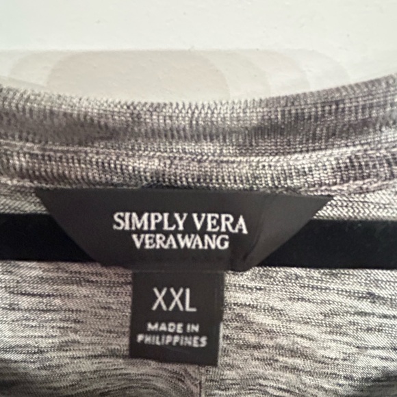 Simply Vera Wang tunic top gray animal print side tie size XXL - Picture 3 of 4